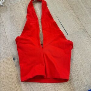 Red Halter Neck Zara Women's Top